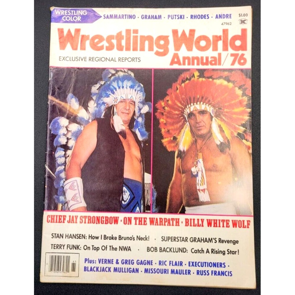 WRESTLING WORLD ANNUAL 1976 TERRY FUNK DUSTY RHODES CHIEF JAY STRONGBOW FLAIR
